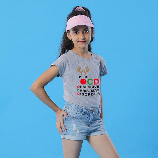 Obsessive Christmas Mom ,daughter And Son Tees For Girl