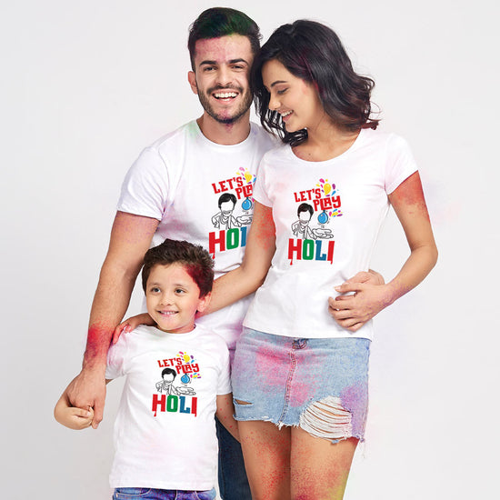 Lets Play Holi Family Tees