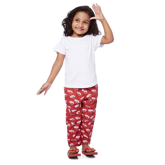 Hippo Print Red Pyjamas Only