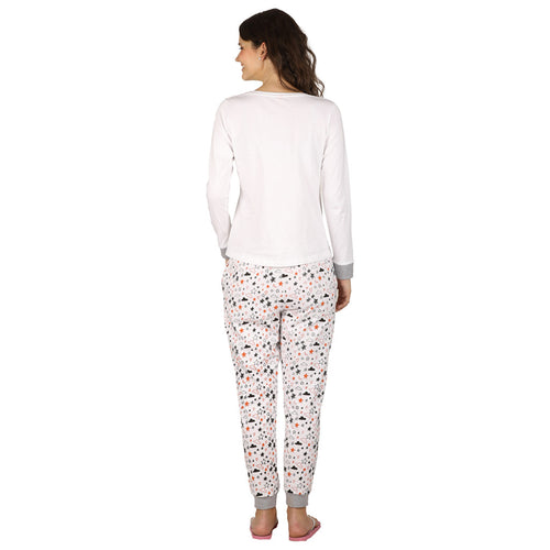 Stars And Cloud Print Nightwear For Women