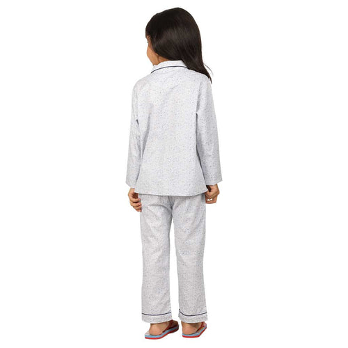 Soft Cotton Lapel With Pocket Bow Sleepwear Set For Mom & Daughter