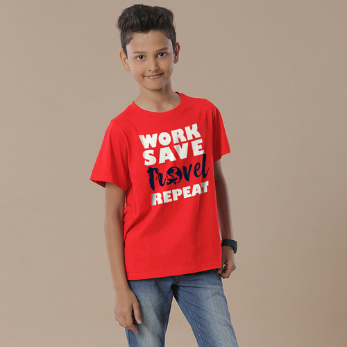 Work Save Travel Repeat, Matching Family Travel Tees