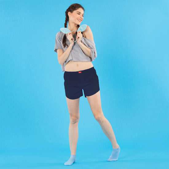 Psycho But Crazy (Navy Blue), Matching Couples Boxers For Women