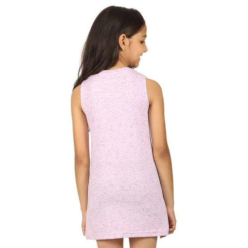 Violet Front Slit Long Knitted Top For Girl