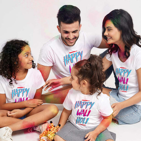 Happy Wali Holi Family Tees