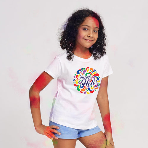 Happy Holi Grande Family Tees for daughter