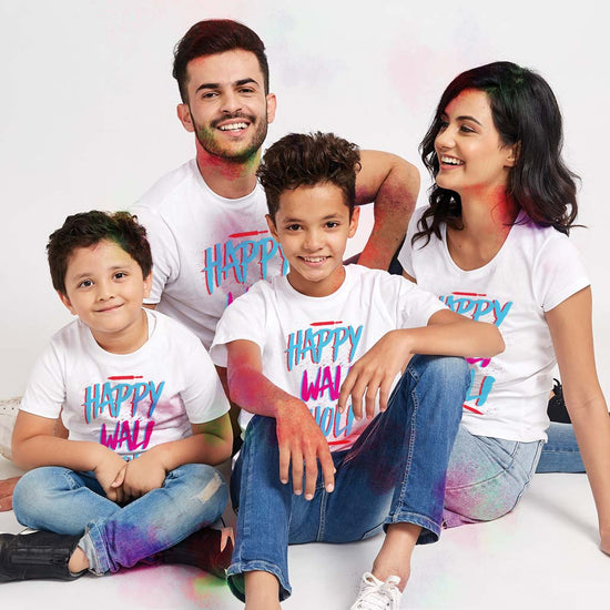 Happy Wali Holi Family Tees