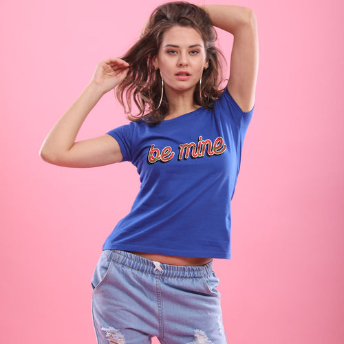 Be Mine Please! (Blue), Matching Couples Tees