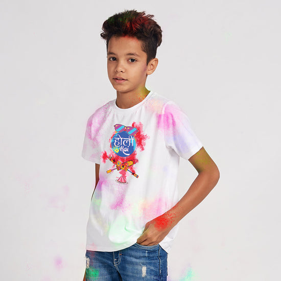 Holi Hai Family Tees for son