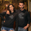 Pizza Love (Black), Matching Hoodies For Couples