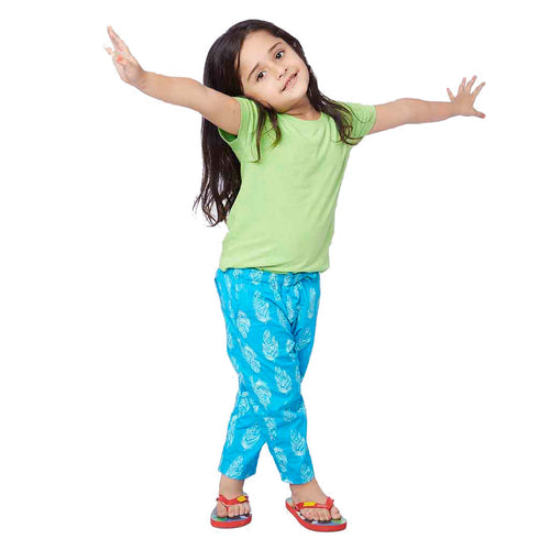 Sea blue Blue feather print Pyjamas Only