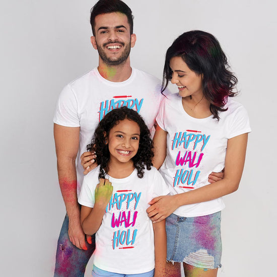 Happy Wali Holi Family Tees