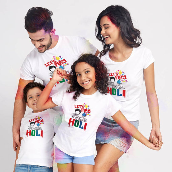 Lets Play Holi Family Tees