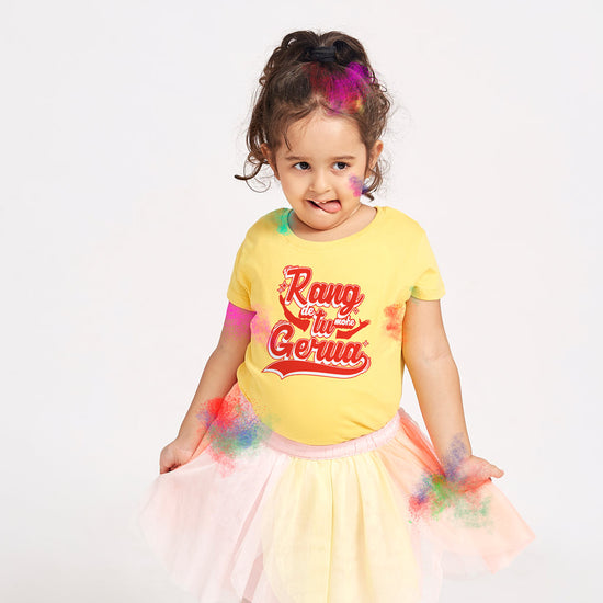 Rang De Tu Mohe Gerua Matching Tees For Kid Girl