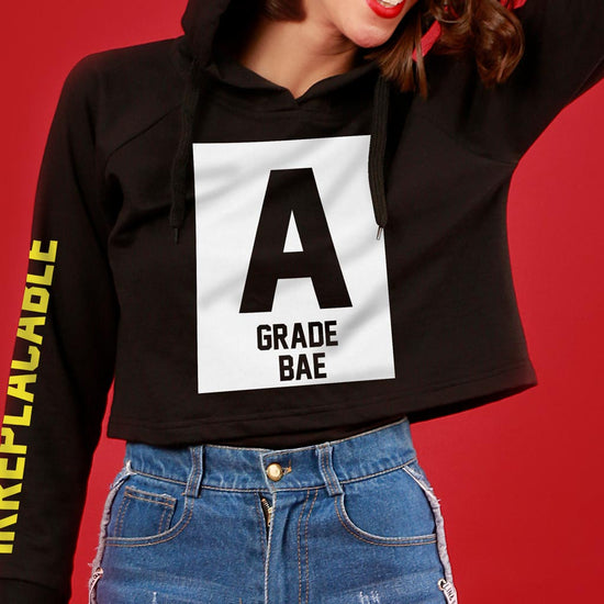 A Grade Bae/Beau, Matching Black Hoodie For Men And Crop Hoodie For Women
