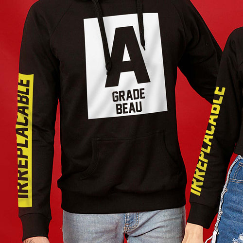 A Grade Bae/Beau, Matching Black Hoodie For Men And Crop Hoodie For Women