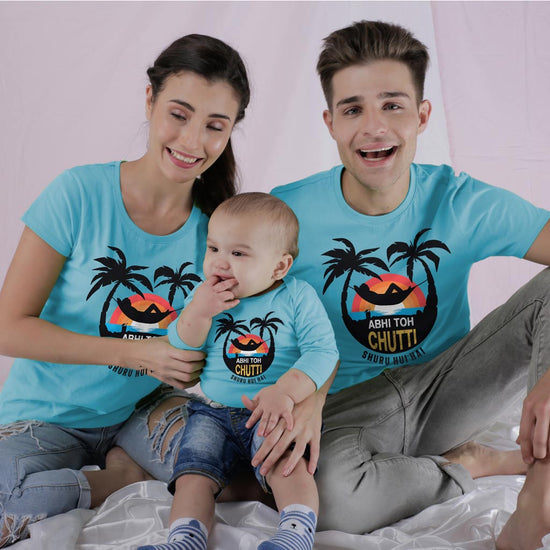 Abhi Toh Chutti Suru Hui Hai Matching Family Tees