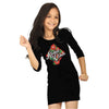 Aloha Vibes Black Knitted Short Dress For Mom Daughter For Daughter