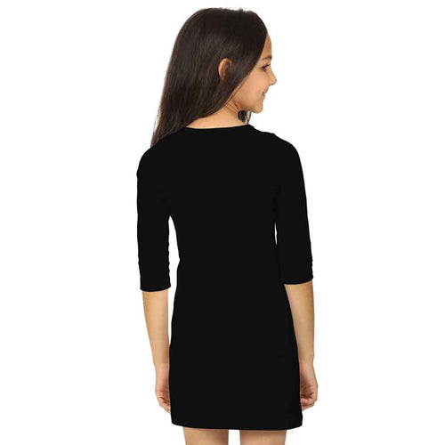 Aloha Vibes Black Knitted Dress For Mom Daughter