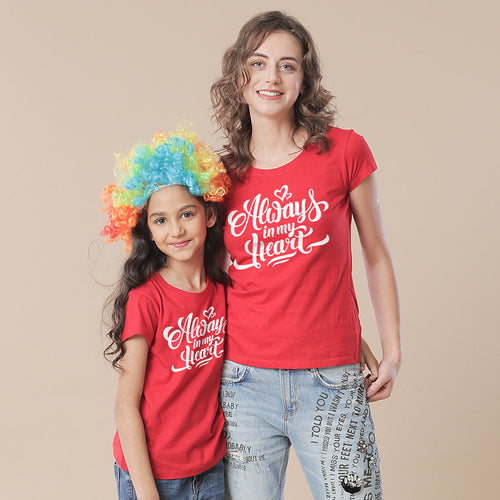 Always In My Heart Mom & Daughter Tees