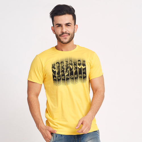 Avengers, Yellow Matching Marvel Tees For Dad And Son