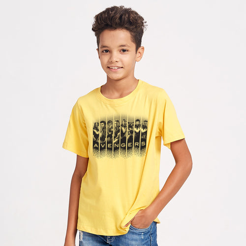 Avengers, Yellow Matching Marvel Tees For Dad And Son