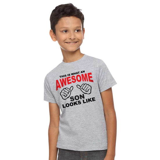 Awesome Dad Looks Like Dad, Daughter and Son Tee For Son