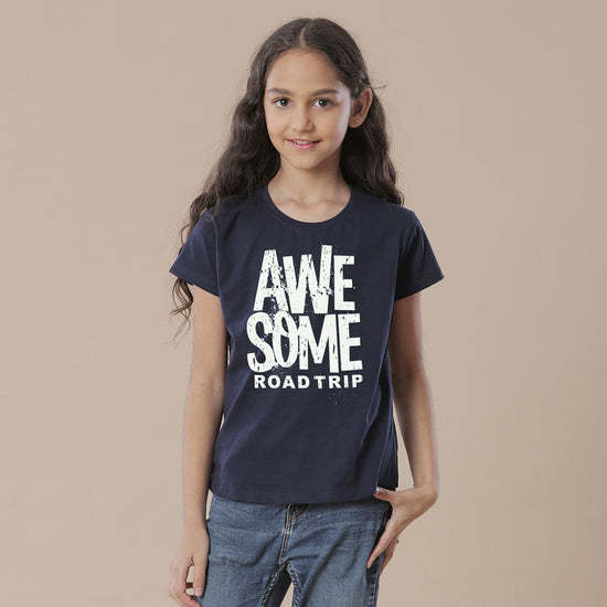 Awesome Road Trip, Matching Travel Tees For Girl