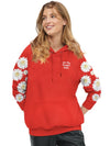 Flower Red Hoodies For Women