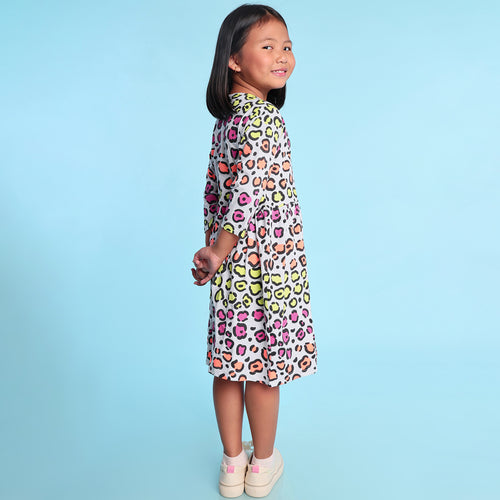 Multicolour Print Girls Dress