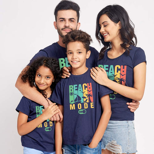 Beach Mode Matching Tees For Family