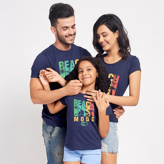 Beach Mode Matching Tees For Family
