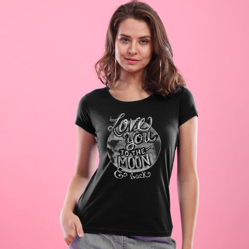Love You To The Moon Matching Couples Tees For Women