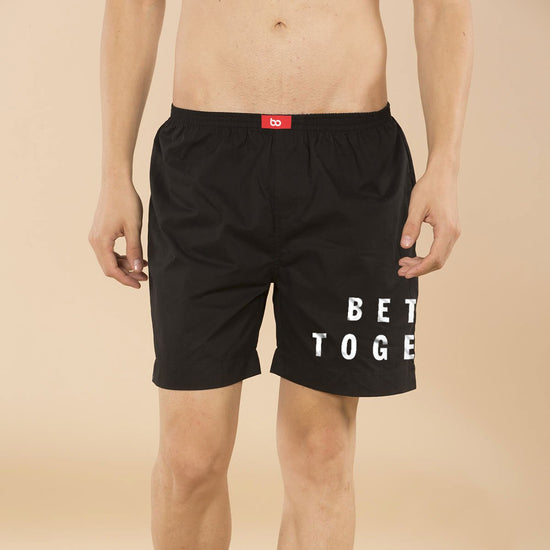 Better Together Similar Black Couple boxers