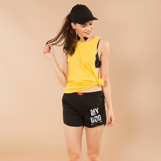 My Bae & Boo Matching Black Couple Boxers For Women