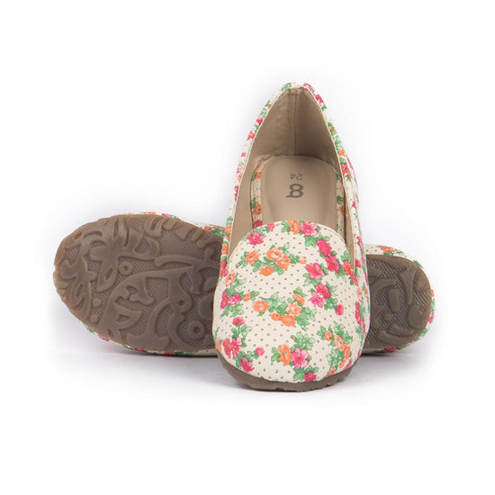 Women's Folk Floral Ballerinas