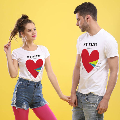 My Hearts, Pie Chart, Matching Couples Tees