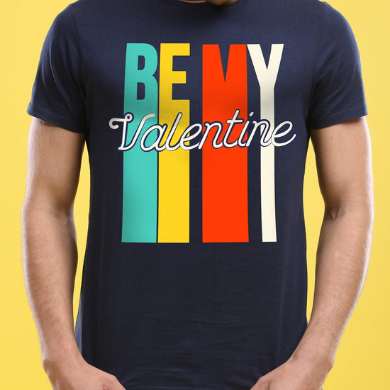 Be My Valentine! (Navy Blue) Matching Couples Tees