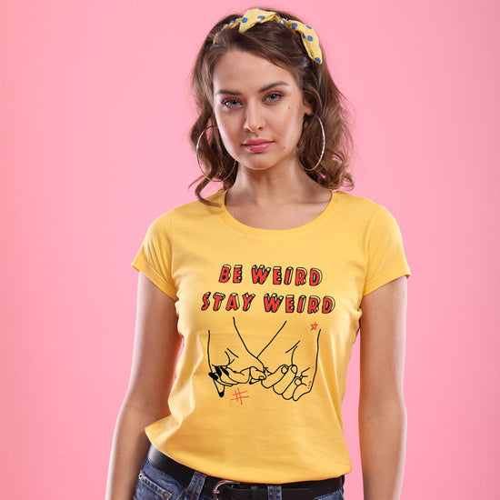 The Weirdos! (yellow) Matching Couples Tees For Women