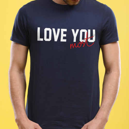 Love You The Most,(Navy Blue) Matching Couples Tees