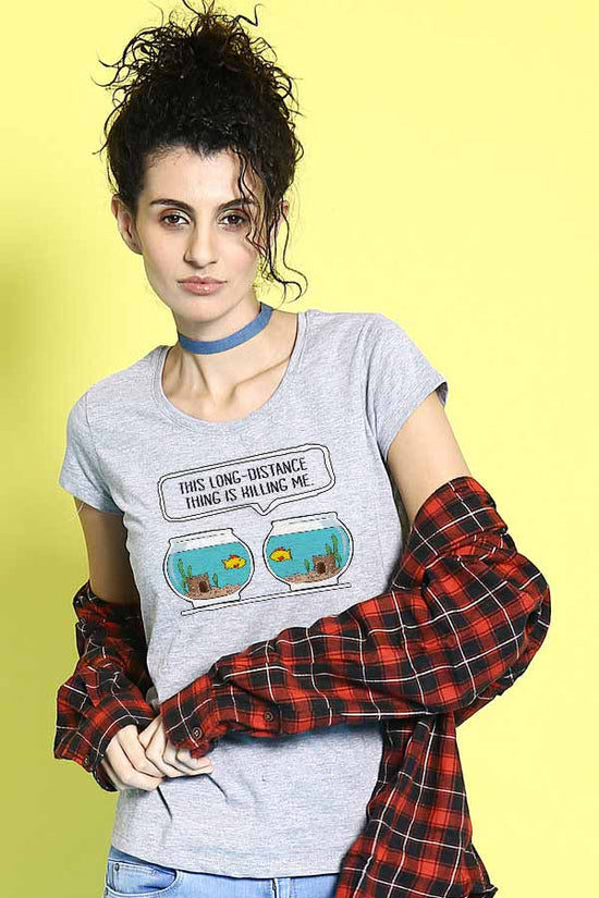 This Long Distance Couple Tees for women
