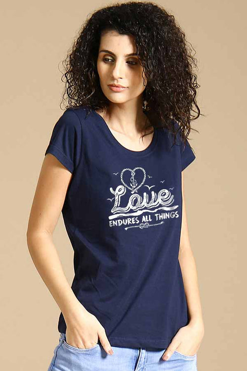 Love Endures All Things Couple Tees for women