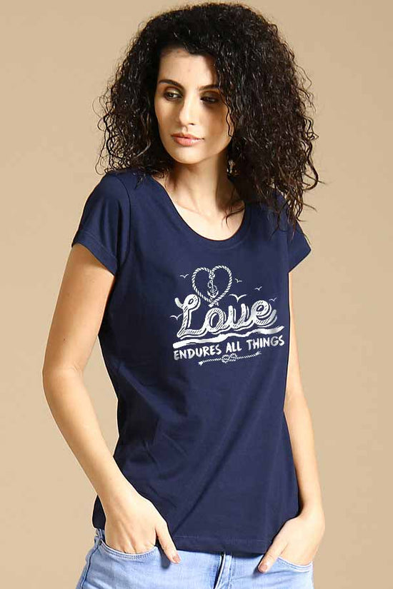 Love Endures All Things Couple Tees for women