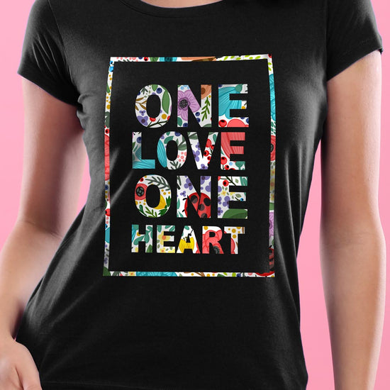 One Heart, One Love Matching Couples Tees