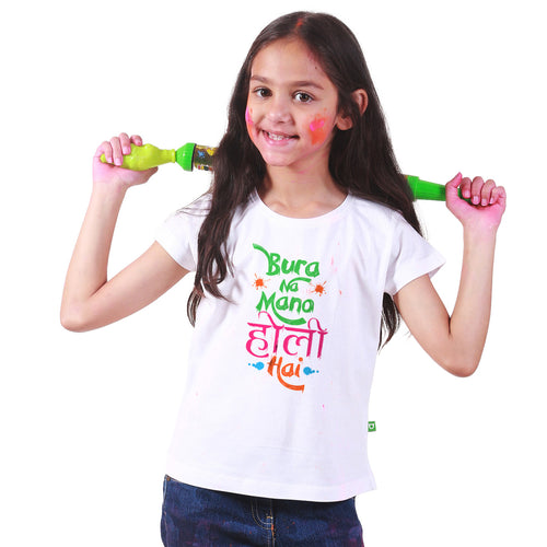 Bura na Mano Holi hai Tee for Girls