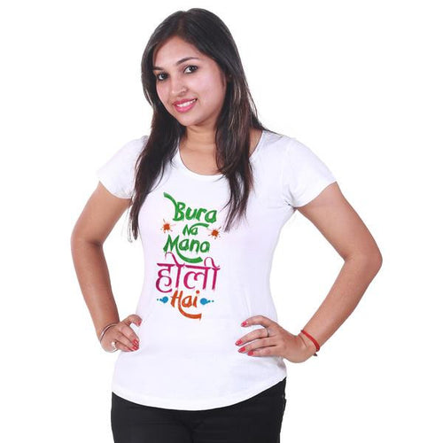 Bura Na mano Holi  Couple Tees For Women