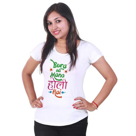 Bura Na mano Holi  Couple Tees For Women