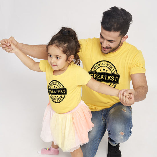 Officially Certified Dad And Daughter Matching Adult Tees