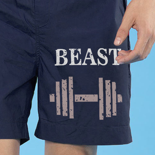 Beauty And Her Beast Matching Navy Blue Couple Boxers