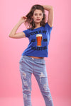 Beer Is Bae! (Blue) ,Matching Couples Valentines Day Tees For Women